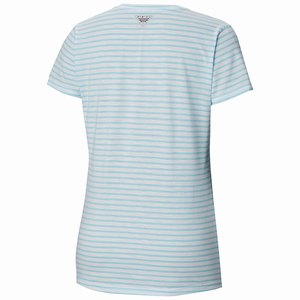 Columbia PFG Monogram™ Tee Dam Vita/LjusBlå (TXKWN3506)